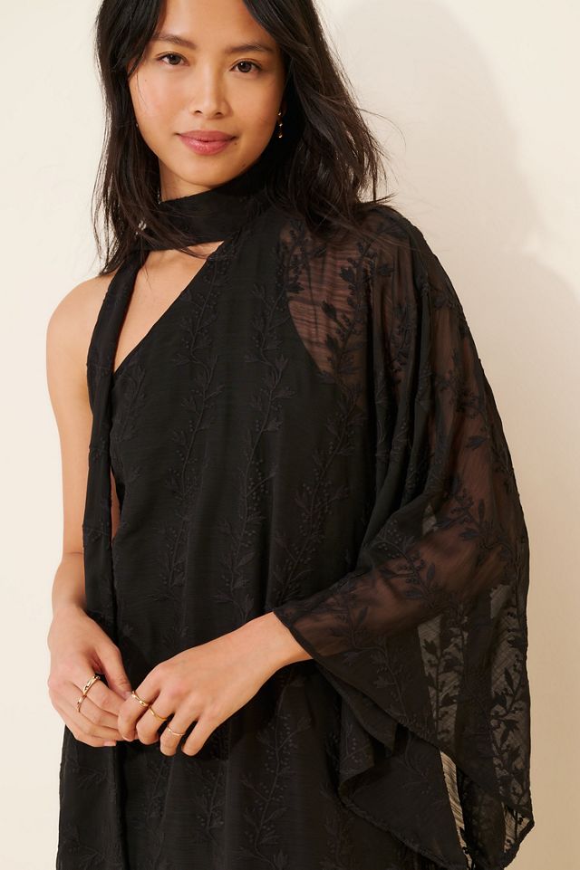 Especia Sheer One Shoulder Midi Dress #2