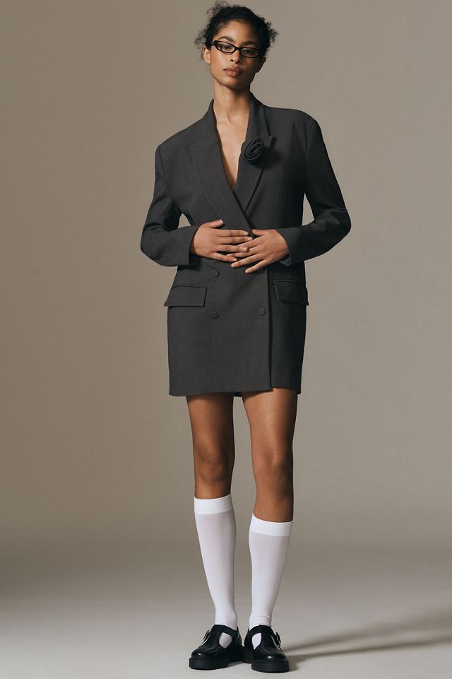 Bardot Joelle Long-Sleeve Tuxedo Mini Dress #3