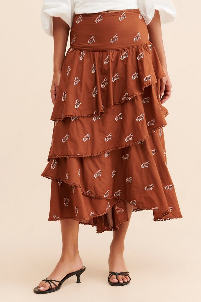 FARM Rio Embroidered Horse Skirt #3