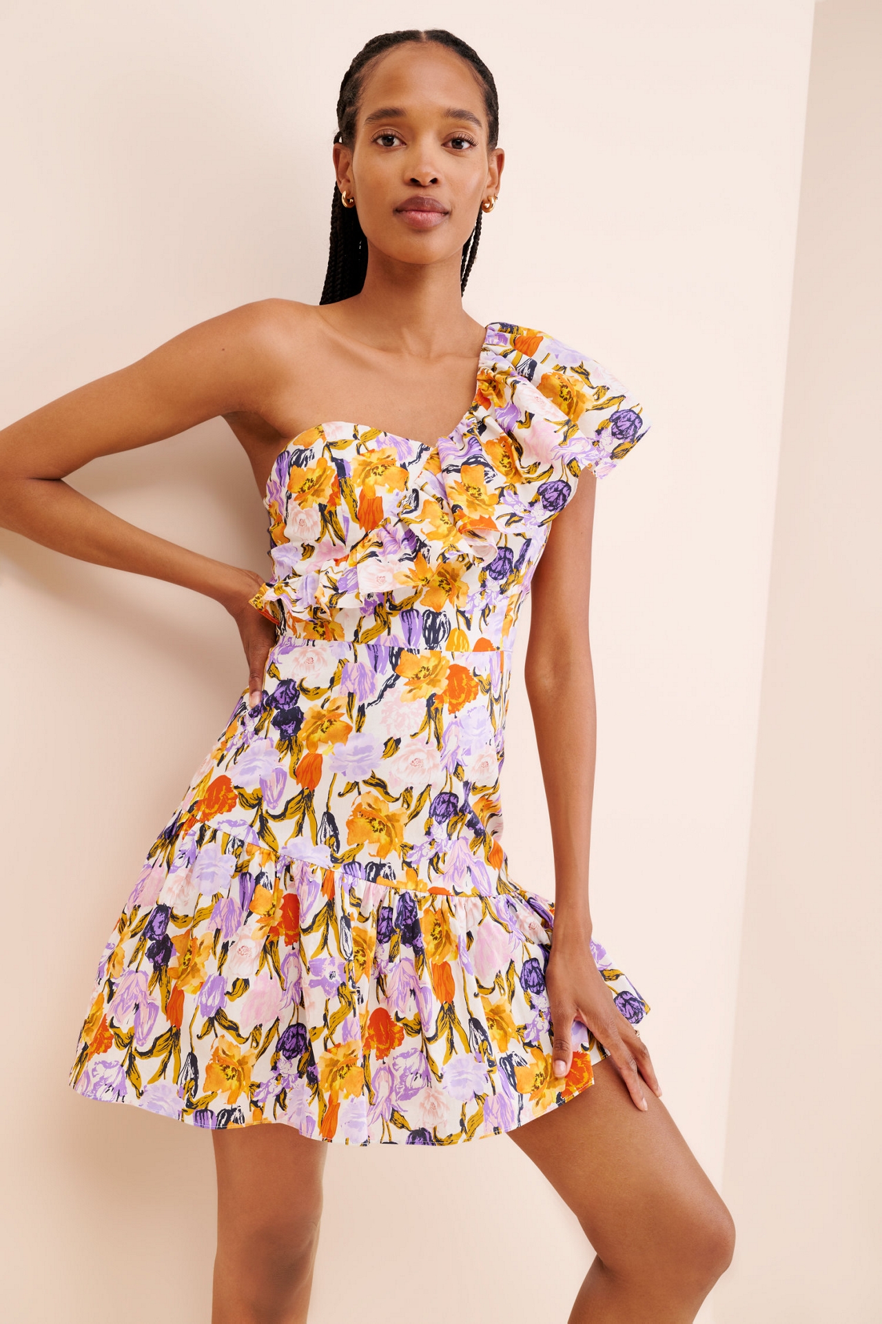 Adelyn Rae Kylie One Shoulder Mini Dress
