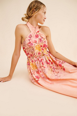 ascension paisley floral halter neck maxi dress Nesta Halter Maxi Dress