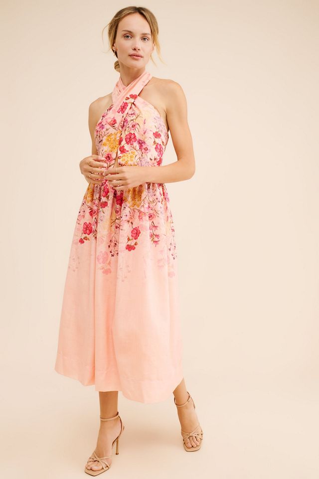 Let Me Be Florentine Halter Midi Dress #3