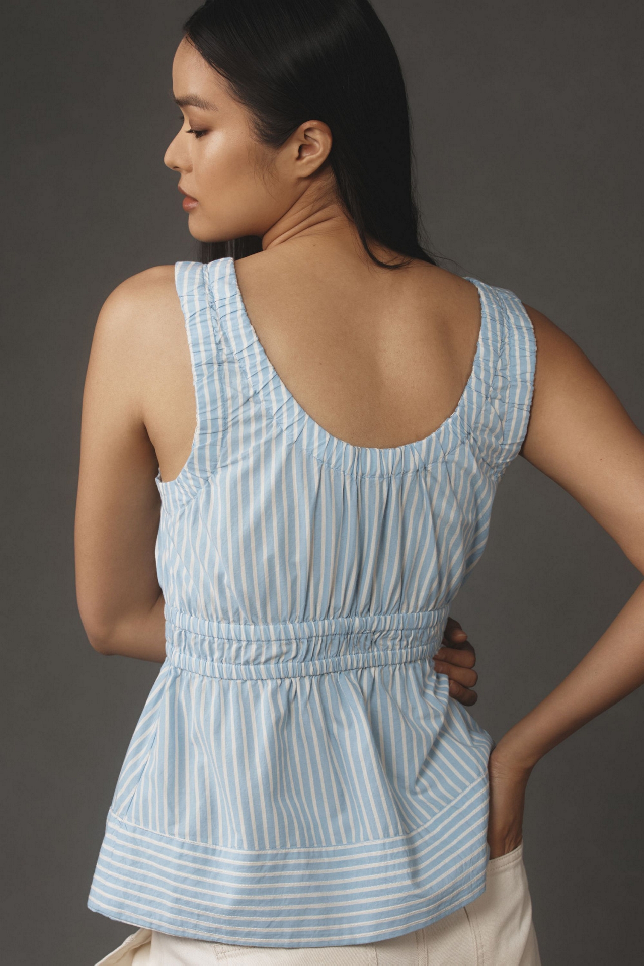 Sleeveless Smocked Top