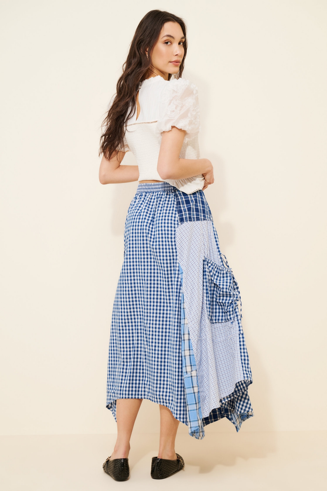 Pilcro Reworked Menswear Midi Skirt