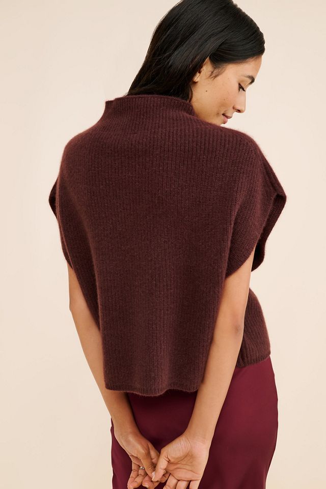 The Enza Oversized Ribbed Cashmere Vest #1