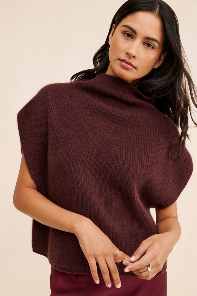 The Enza Oversized Ribbed Cashmere Vest #2