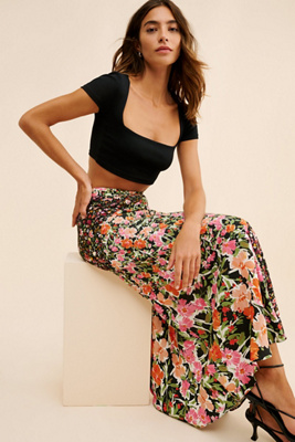 スカート Mame FloralJacquardFlaredSkirt Mame Kurogouchi】Floral Jacquard A-Line Skirt/ECRU | TOLMA.