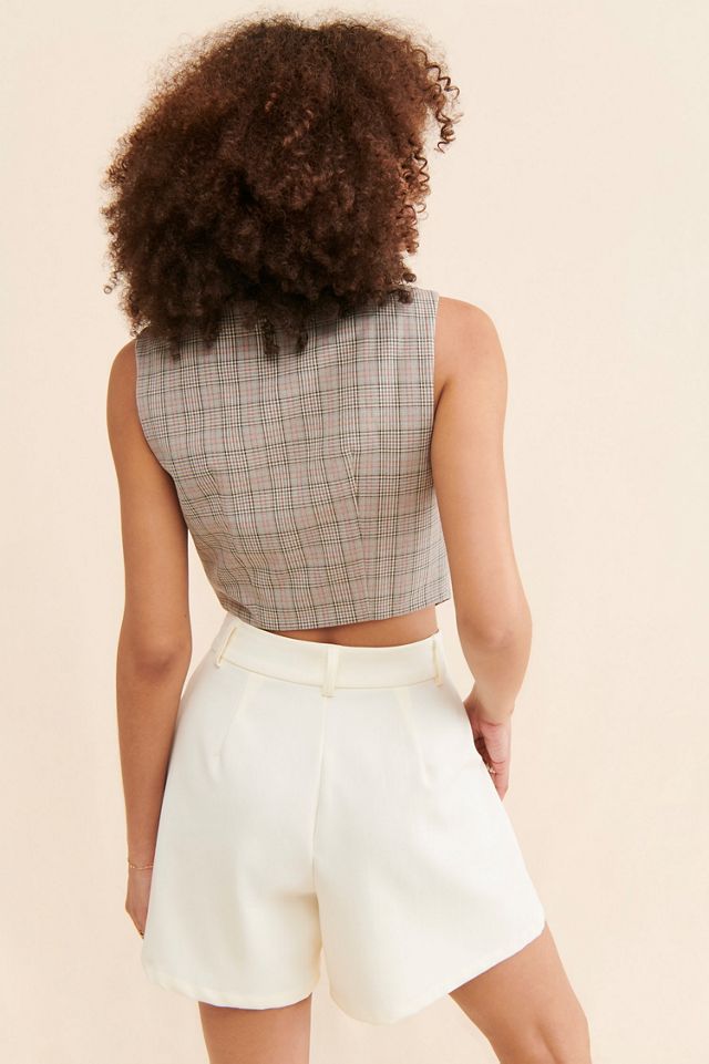 Corey Lynn Calter Plaid Menswear Vest #1