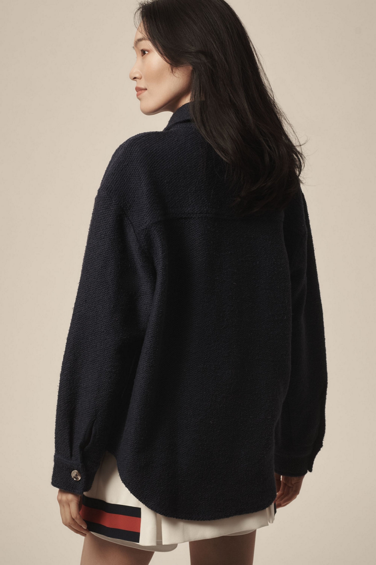 Textured Knit Shirt Jacket