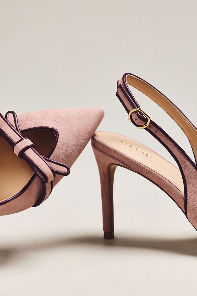 Maeve Bow Pointed-Toe Slingback Heels #2