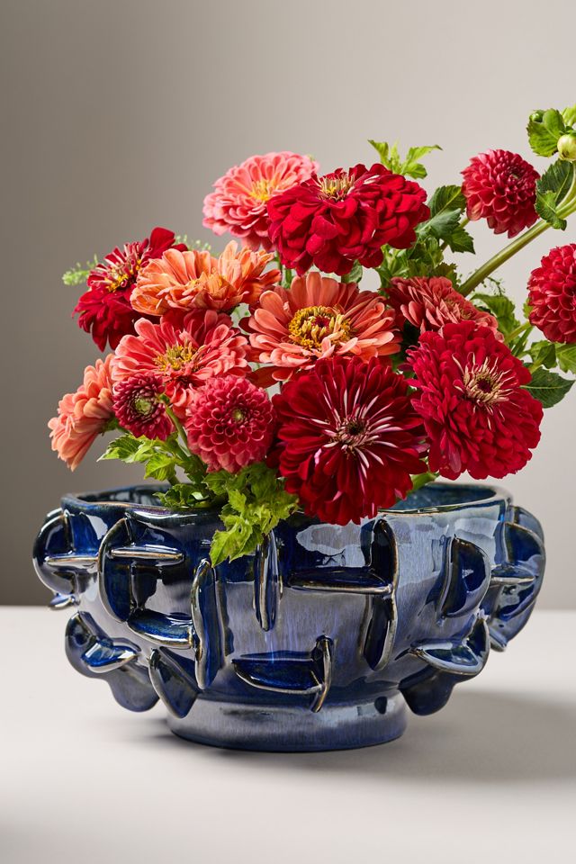 Jamie Young Cobalt Textured Vessel #3