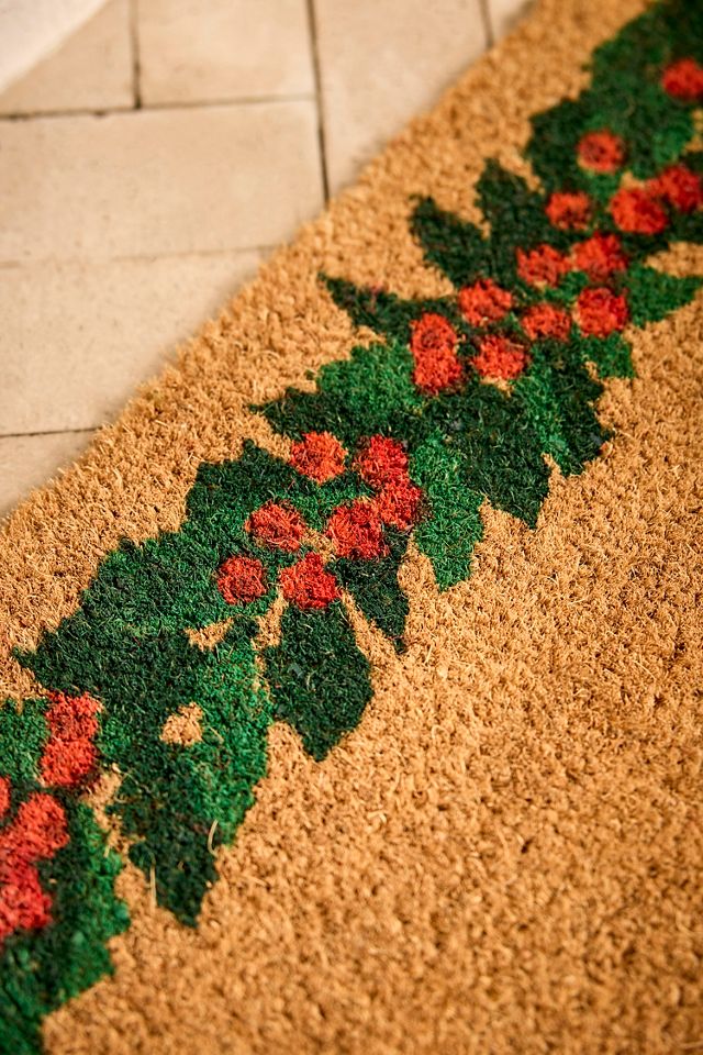 Holly Frame Coir Doormat #1