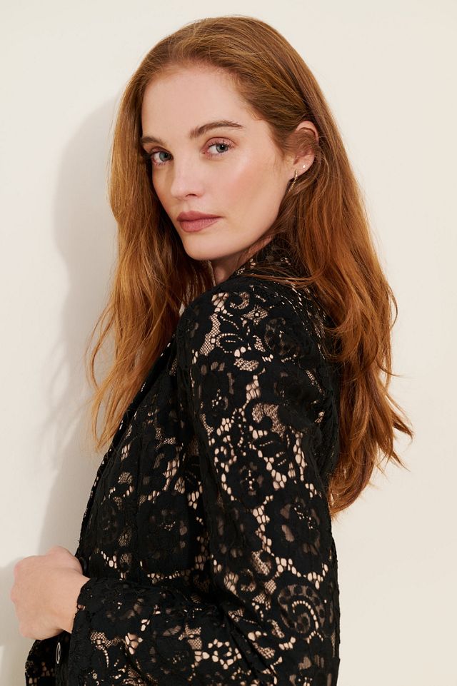 Dolan Structured Lace Blazer #1