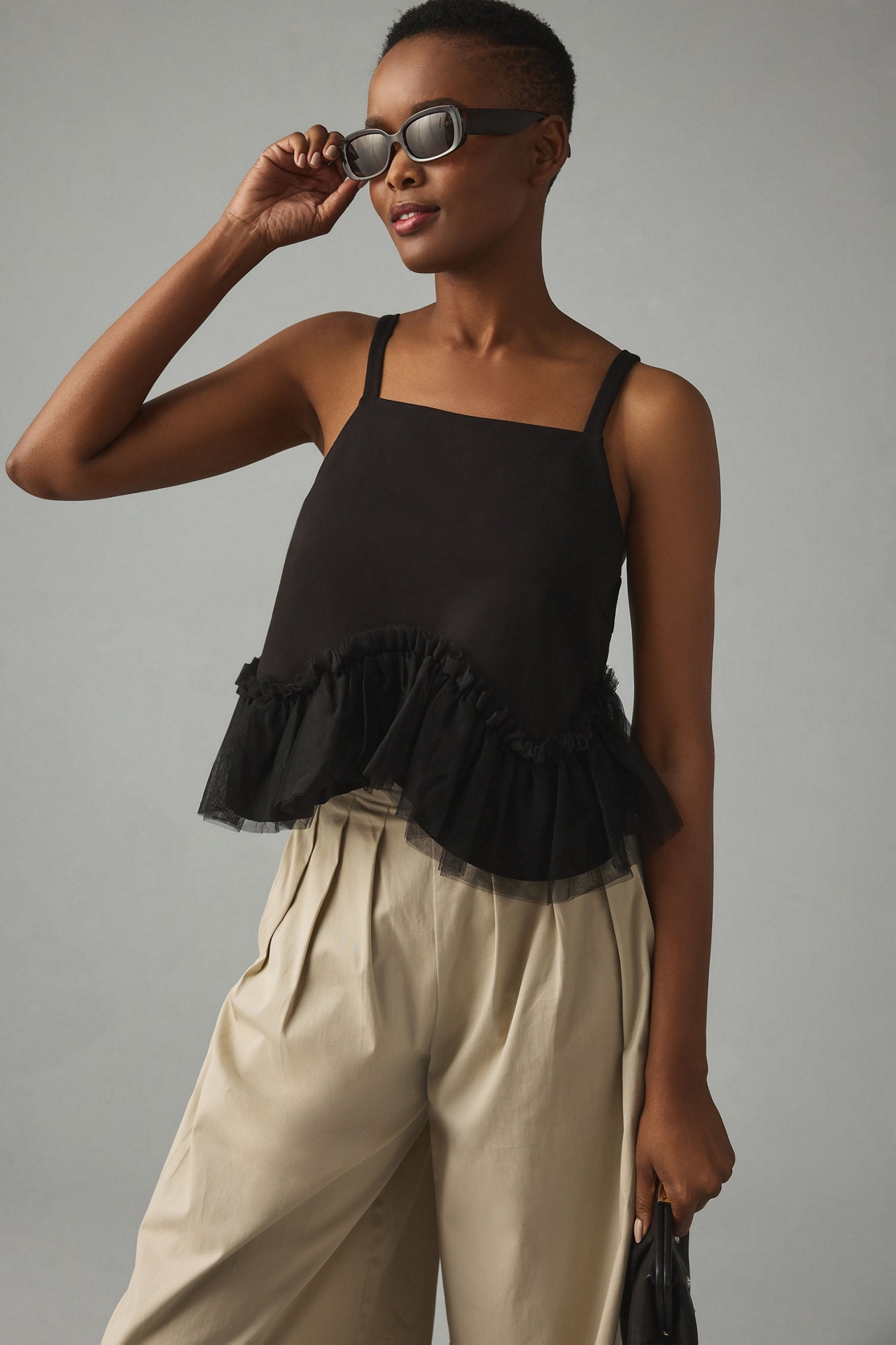 Sunday Brooklyn Tulle-Hem Ponte Tank