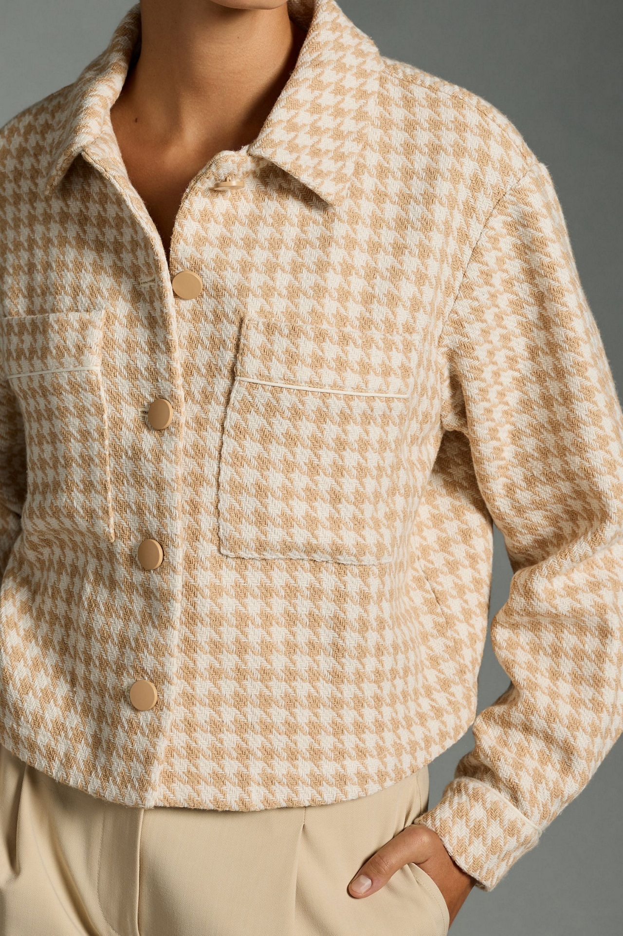 Dolan Houndstooth Printed Jacket