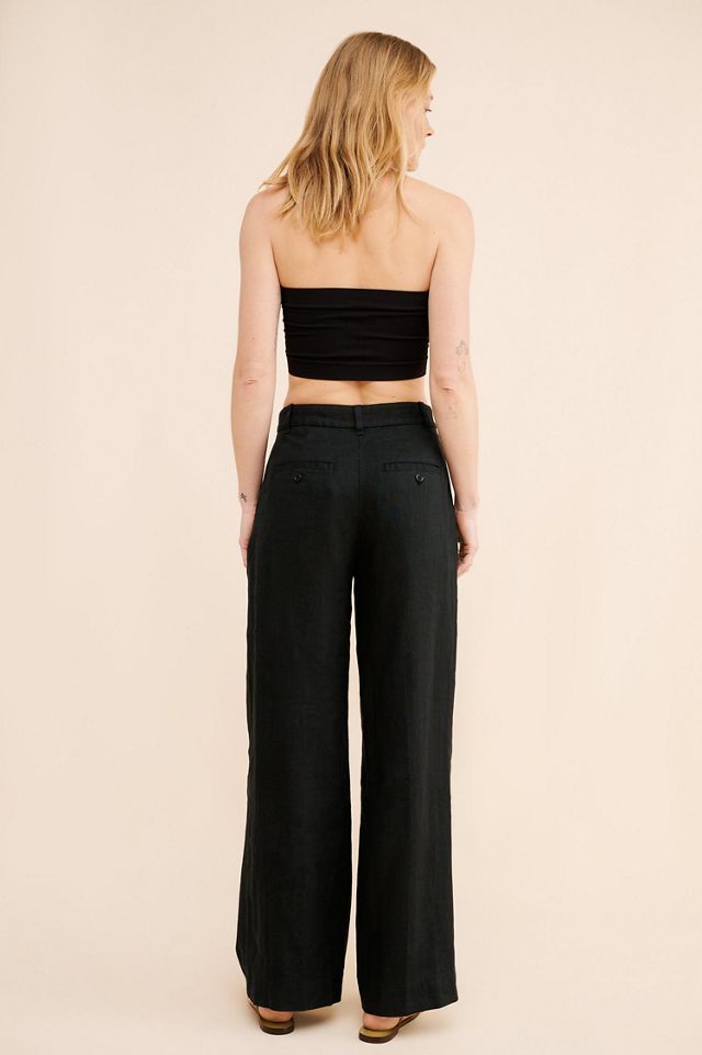 Madewell Harlow Linen Wide-Leg Trousers #4