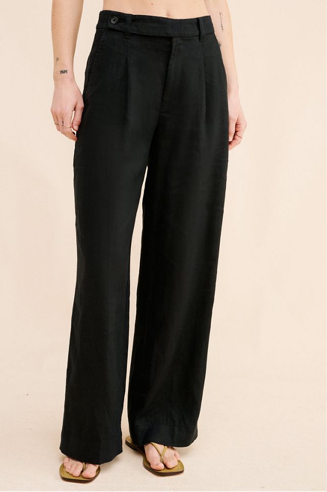 Madewell Harlow Linen Wide-Leg Trousers #1