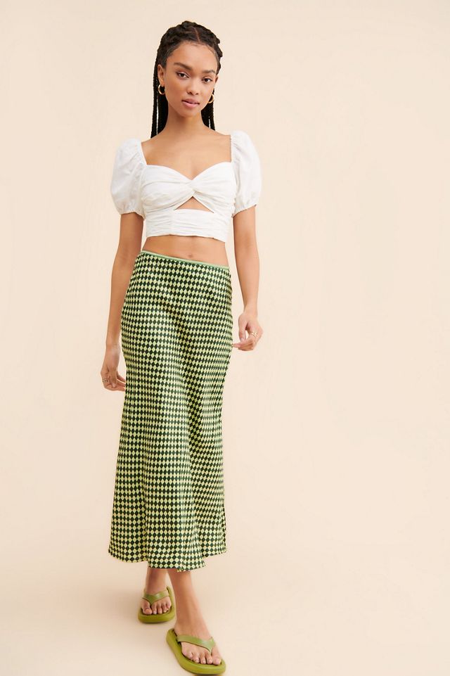Bl-nk Absmera Checkered Slip Skirt #1