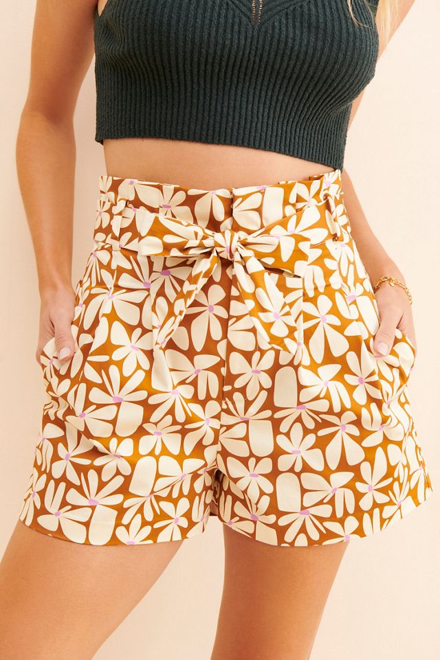 Hutch High-Rise Floral Pleated Shorts #1