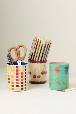 Roomytown Enamel Pen Pot