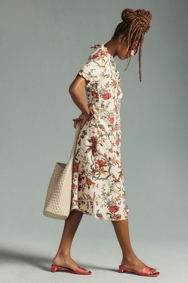 Pilcro Floral Ruffle Shirt Dress #3