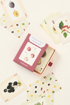 Roomytown Watercolor Playing Cards | Anthropologie