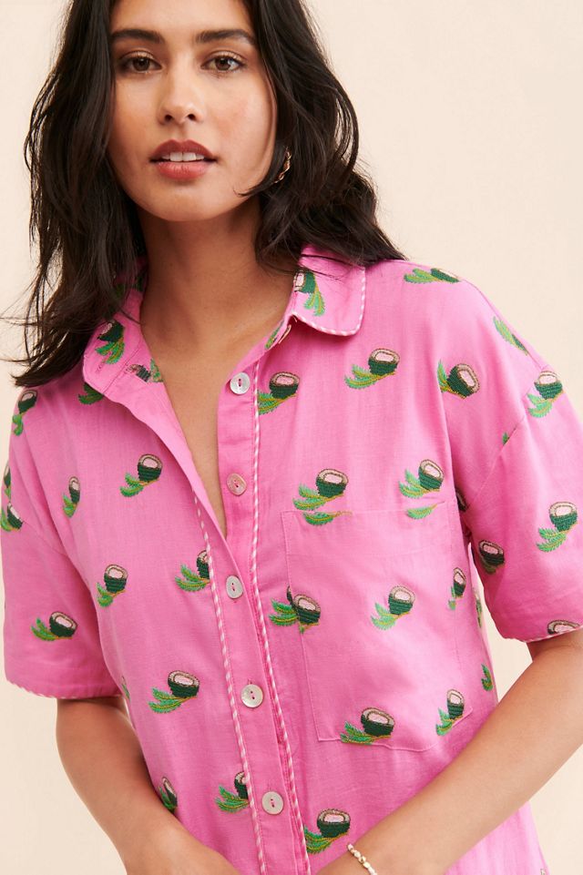 FARM Rio Cross Stitch Coconut Romper #4