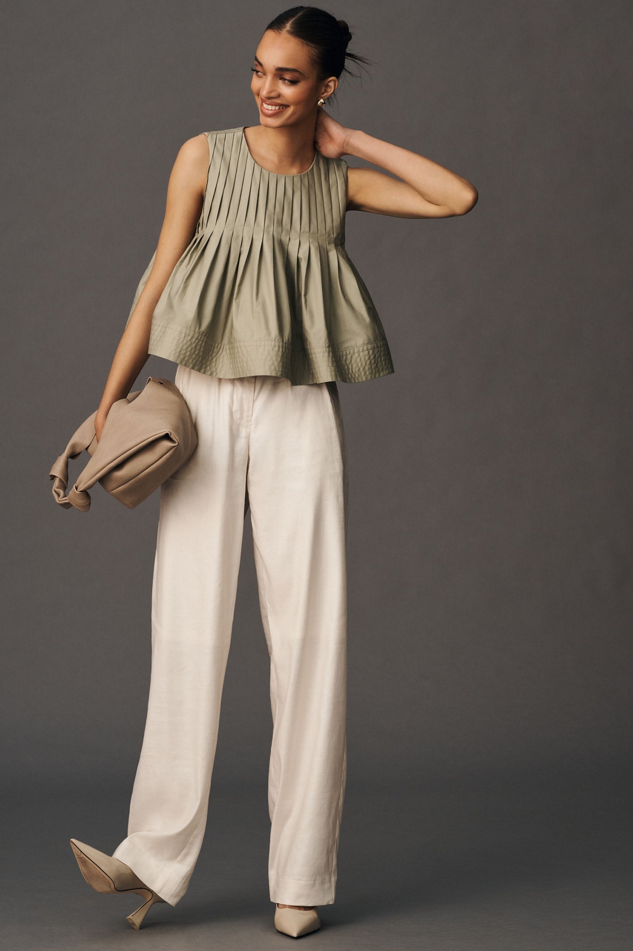 Mare Pleated Structured Swing Tank