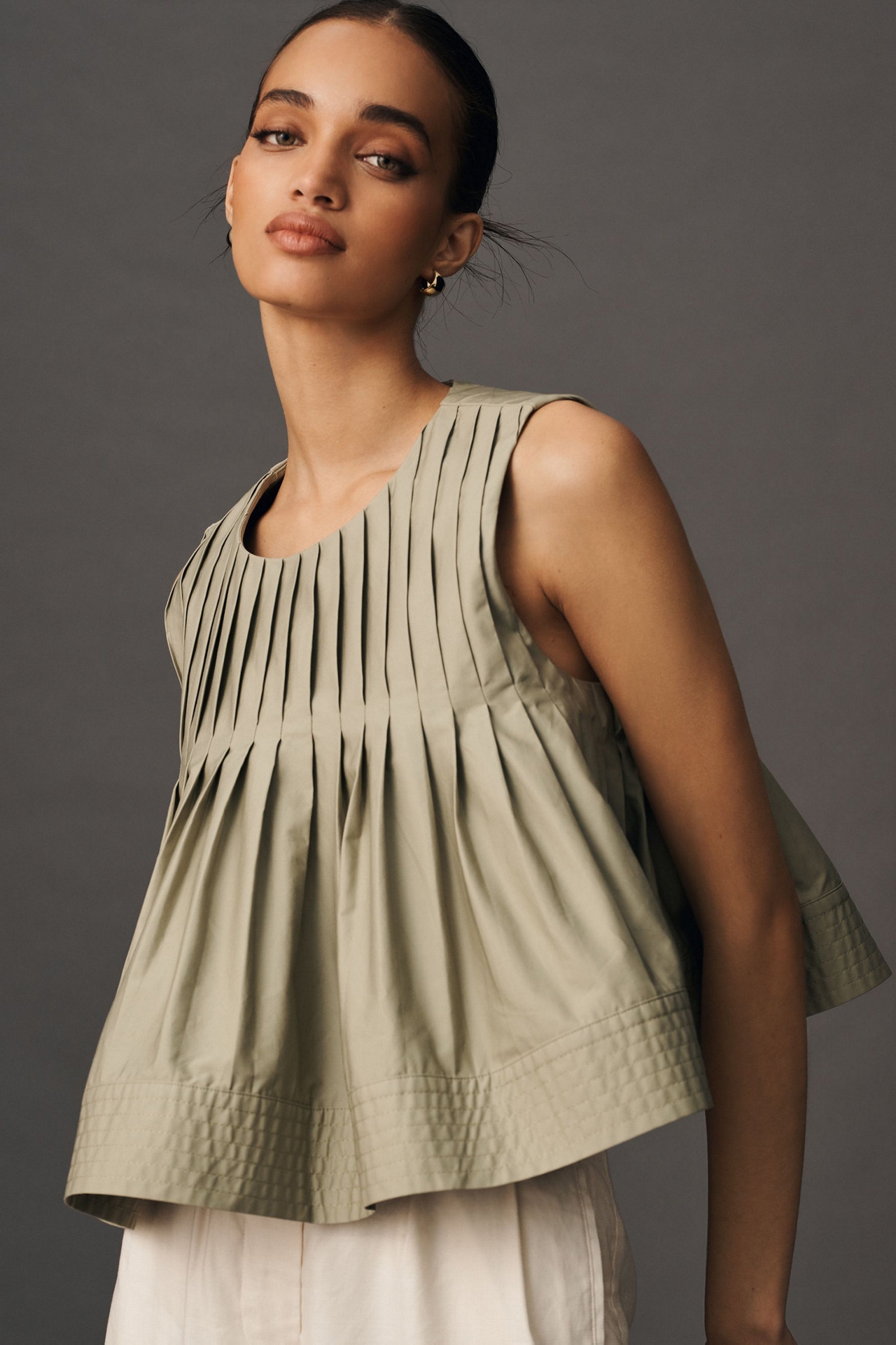 Mare Pleated Structured Swing Tank