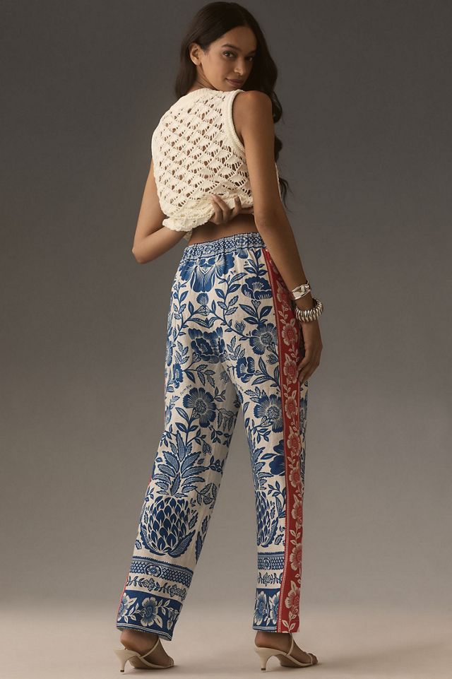 FARM Rio Floral Linen Trousers #1