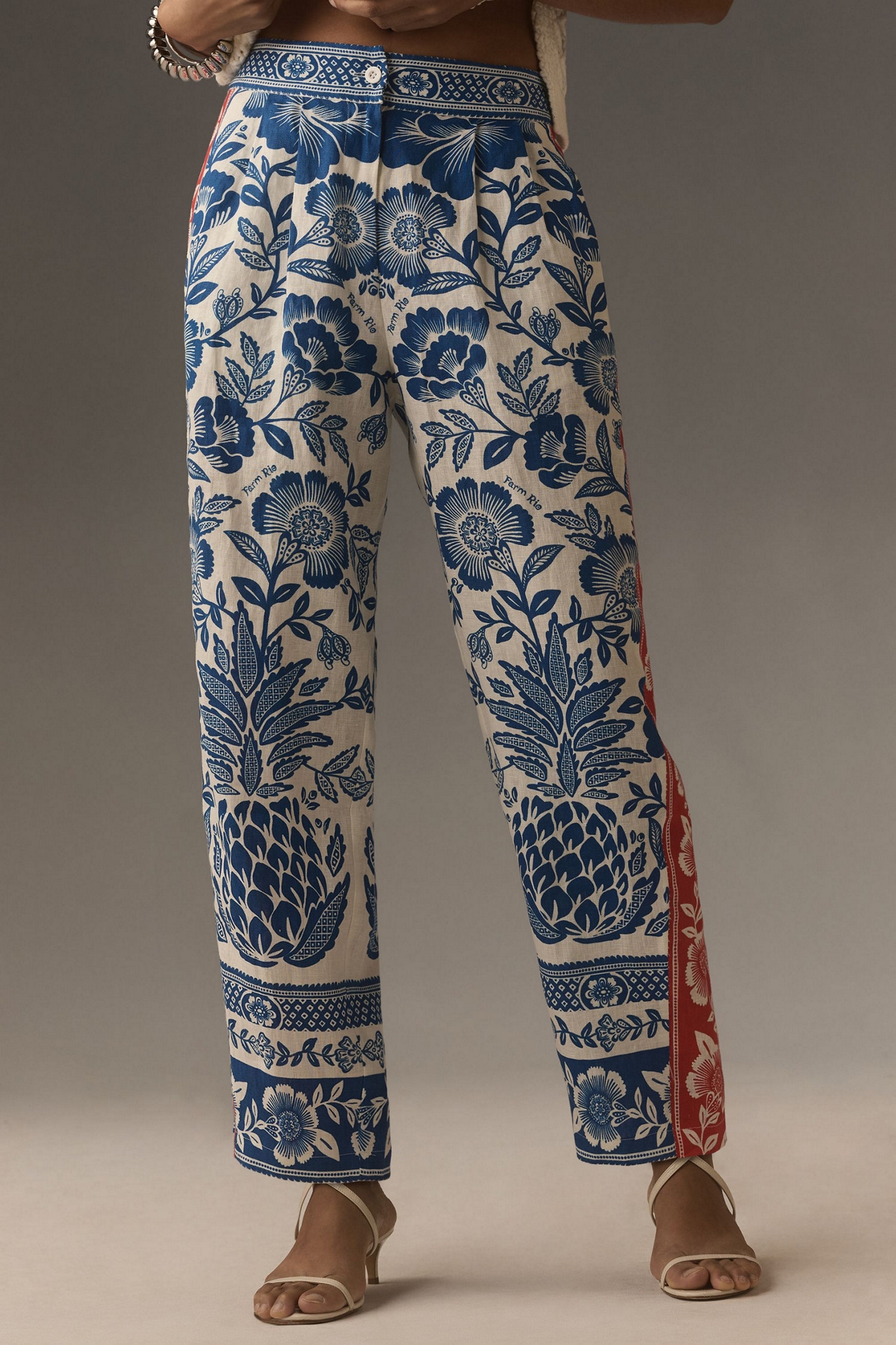 FARM Rio Floral Linen Trousers