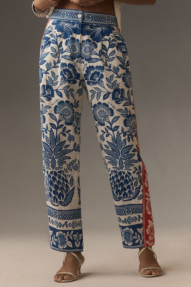 FARM Rio Floral Linen Trousers #2