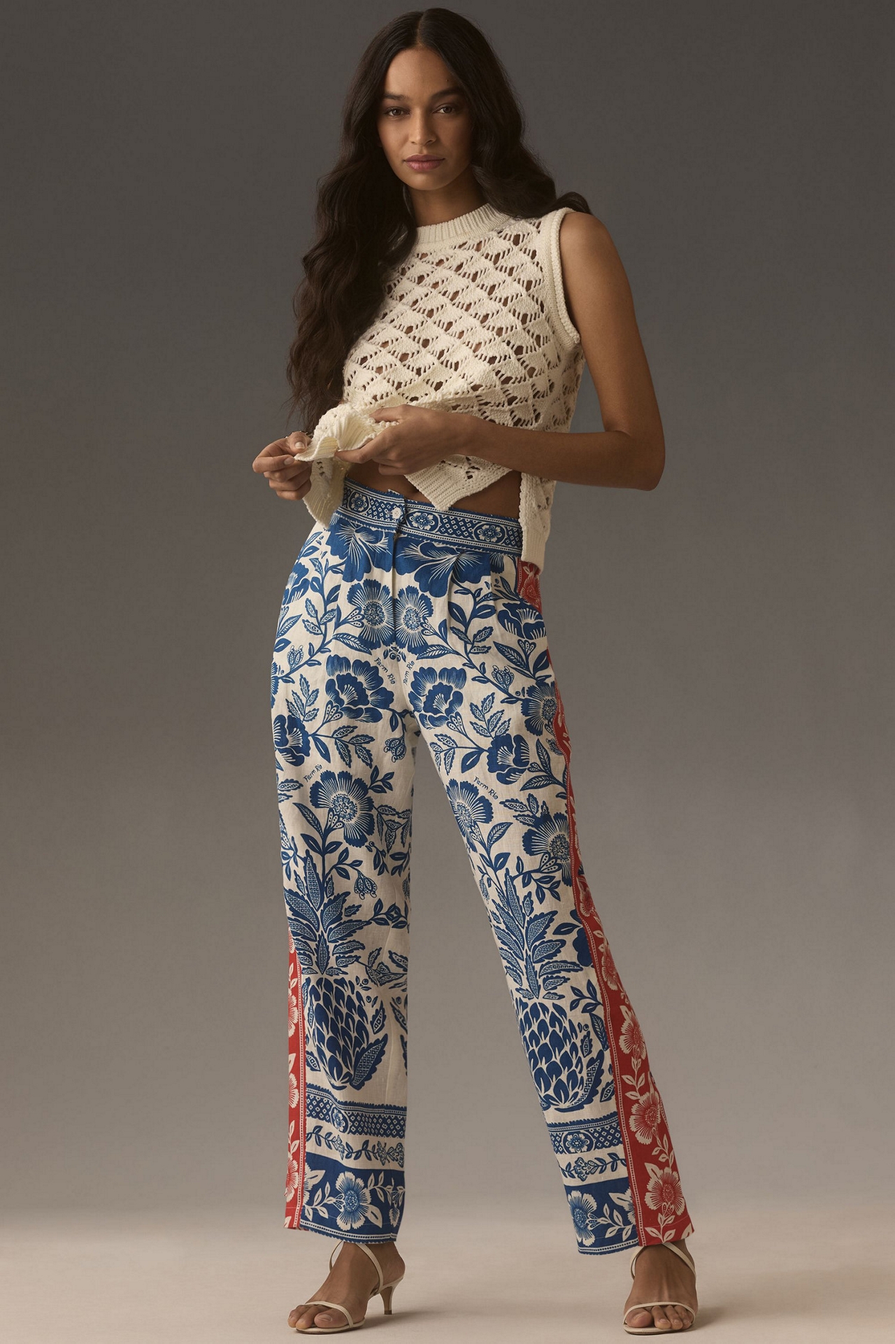 FARM Rio Floral Linen Trousers