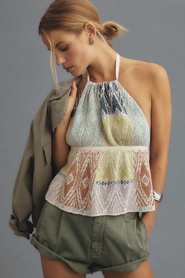 Babydoll Halter Sweater Tank #3