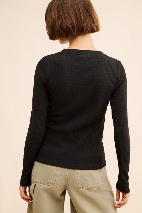 Pilcro Long-Sleeve Sheer Top