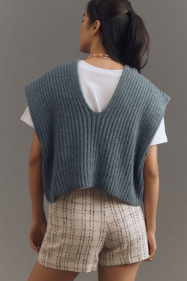 Pilcro Boxy Tee & Ribbed Sweater Vest Twofer #3