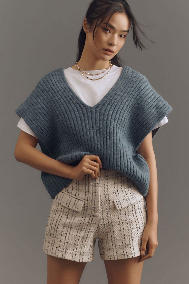 Pilcro Boxy Tee & Ribbed Sweater Vest Twofer #4