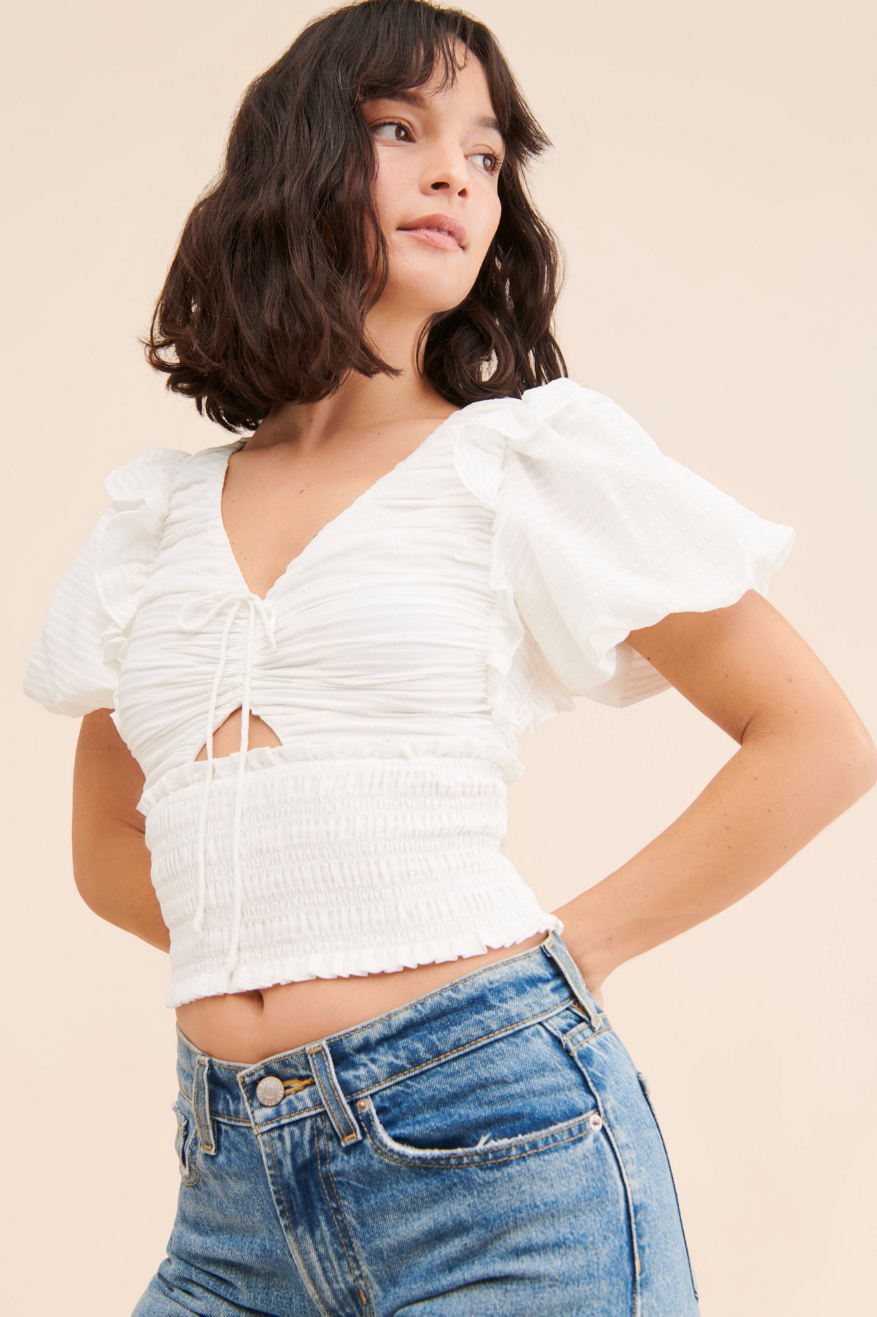 ASTR the Label Itzyana Ruched Top