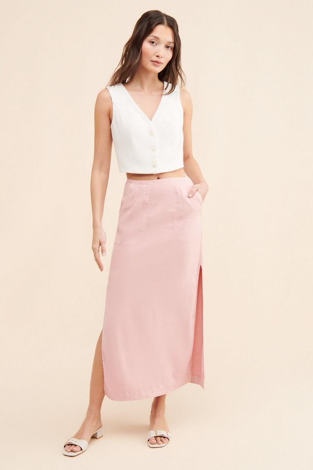 Side-Slit Midi Skirt #2