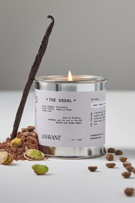 The New Savant Gourmand The Usual Tinned Candle In Silver