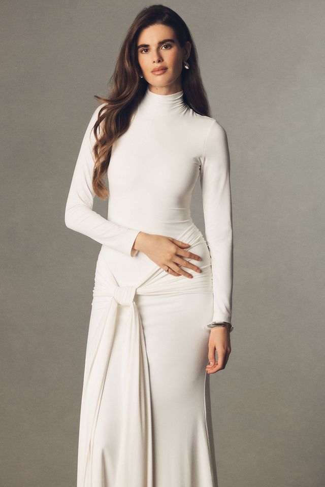 Bardot Alix Long-Sleeve Tie-Front Maxi Dress #3