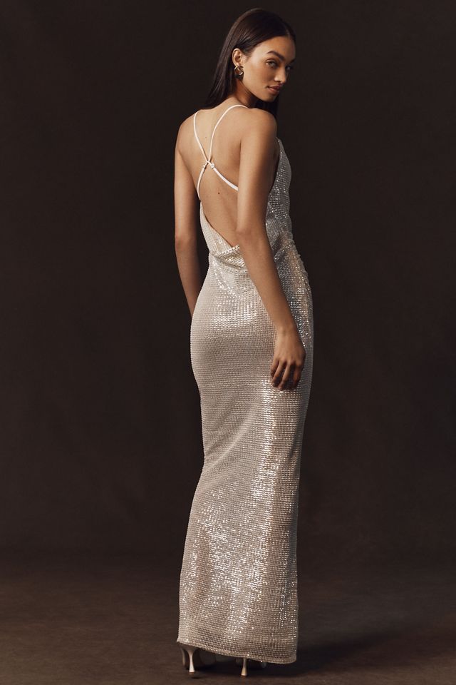 Anthropologie Weddings x Shona Joy Primrose Sequin Maxi Dress #2