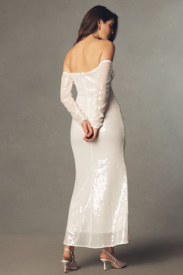 Bardot Emmeline Off-Shoulder Sequin Midi Dress #2