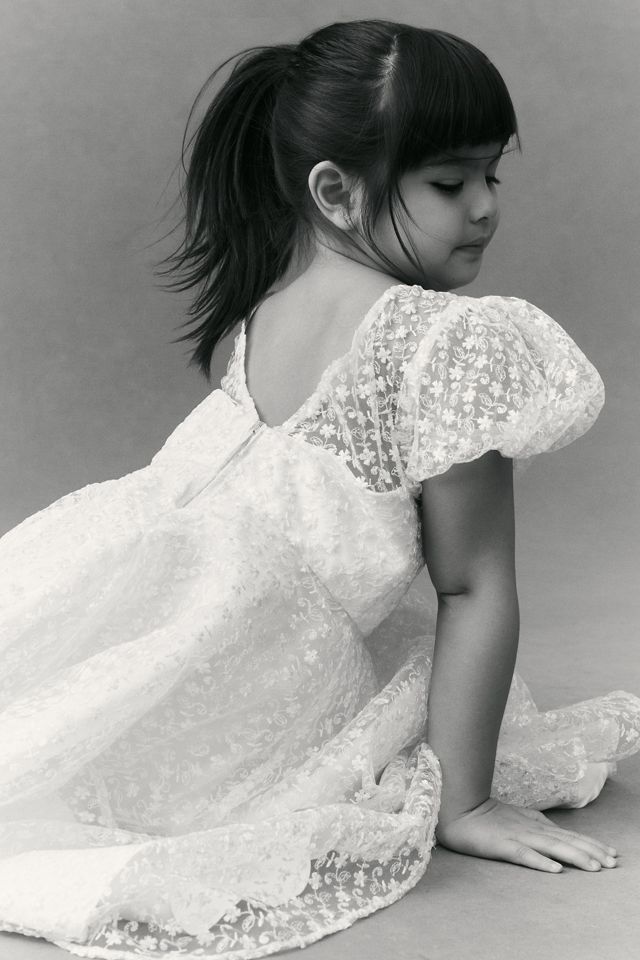 Gió Bespoke Lenny Puff-Sleeve Embroidered Flower Girl Dress #1