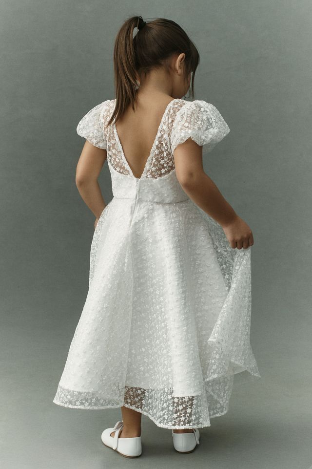Gió Bespoke Lenny Puff-Sleeve Embroidered Flower Girl Dress #2