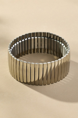 By Anthropologie Chunky Stretch Metal Bracelet In Gold
