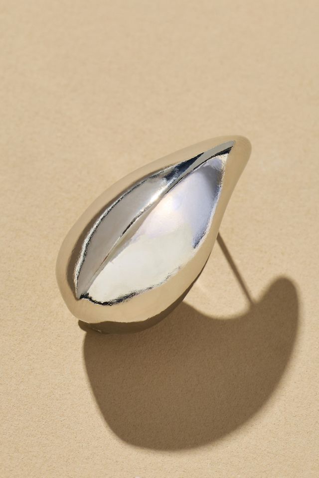 Curved Teardrop Earrings #3