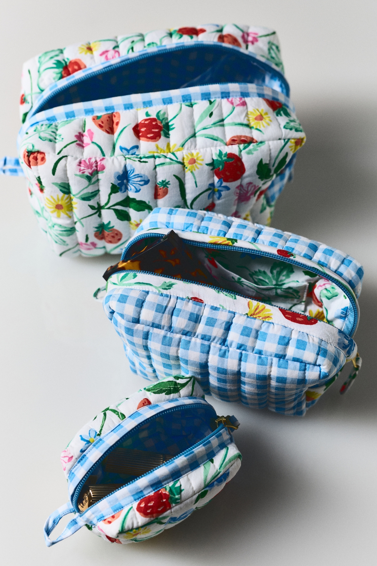 Printfresh Quilted Pouches, Set of 3