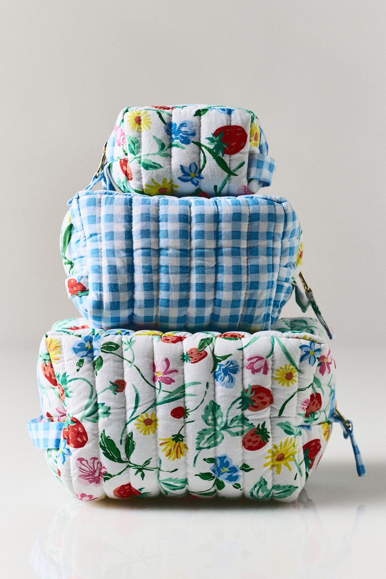 Printfresh Quilted Pouches, Set of 3