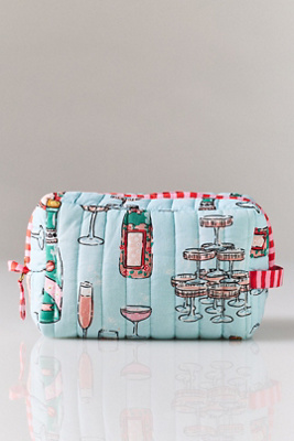 Printfresh Quilted Pouch In Blue